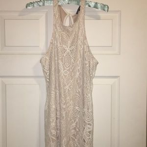Express White/Nude Dress